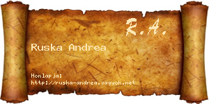 Ruska Andrea névjegykártya