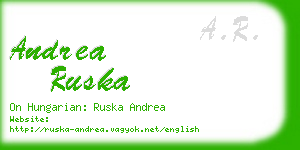 andrea ruska business card